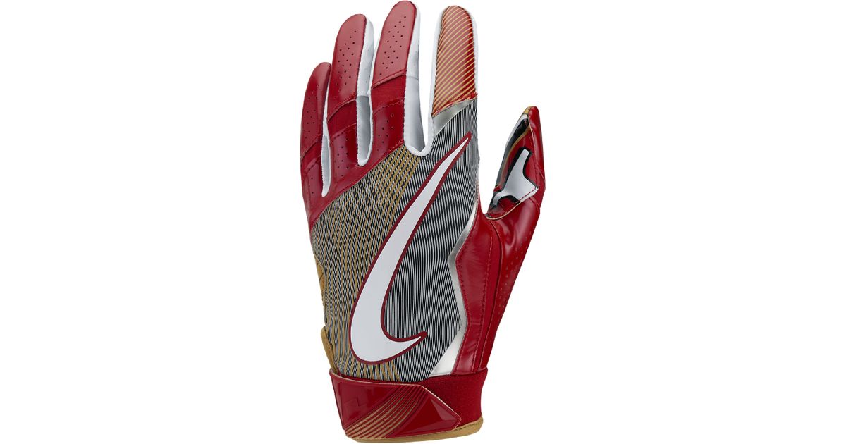 Nike Synthetic Vapor Jet 4 (nfl 49ers) Men's Football Gloves in Red for